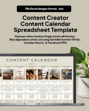 All-in-One Template Google Sheets Content Planner Media Sosial